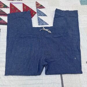 Imogene + Willie Drawstring Trousers Blue Chambray Handmade Size 2 Mens